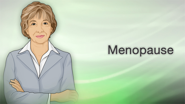 <div class=media-desc><strong>Menopause</strong><p>You're a woman nearing middle age. It's that time in your life when your periods are starting to stop and your body is going through changes. You may be starting to have hot flashes that you've heard about before. Could menopause be around the corner? So, what is menopause? Menopause typically happens to women somewhere around the ages of 45 to 55. During menopause, your ovaries stop making eggs and produce less estrogen and progesterone, hormones that play a vital role in pregnancy and how your body uses calcium and maintains healthy cholesterol levels, among other things. Changes in these hormones cause menopause symptoms. You will often begin having fewer periods, and eventually they stop. Menopause is complete when you have not had a period for over a year. Women who are post-menopausal can no longer get pregnant without a donor egg. Symptoms can vary from woman to woman. And these symptoms may last 5 or more years. Also, some women have worse symptoms than others. The first thing you may notice is that your periods start to change. They might occur more often or less often. Some women get their period every 3 weeks during menopause. These changes may last several years before periods completely stop. Other common symptoms include your heart pounding or racing, hot flashes, night sweats, skin flushing, and problems sleeping. You may have a decreased interest in sex, develop forgetfulness, have headaches, and suffer from mood swings, and have vaginal dryness and painful sexual intercourse. Treatment for menopause depends on many things, including how bad your symptoms are, your overall health, and your preference. It may include lifestyle changes or hormone therapy. Hormone therapy may help if you have severe hot flashes, night sweats, mood problems, or vaginal dryness. Hormone therapy is treatment with estrogen and, sometimes, progesterone. Talk to your doctor about the benefits and risks of hormone therapy. Hormone therapy may increase your risk of developing breast cancer, heart attacks, strokes, and blood clots. Topical hormone therapy has some of the benefits and fewer of the risks. Your doctor can tell you about other options besides taking hormones, including antidepressants, a blood pressure medicine called clonidine, and Gabapentin, a seizure drug that can help reduce hot flashes. Lifestyle changes may help in reducing your menopause symptoms, though it's not been proven. You might consider trying to avoid caffeine, alcohol, and certain spicy foods. Or to try eating soy foods and other legumes, because they contain phytoestrogens. You'll want to remember to get plenty of calcium and vitamin D in your food or supplements, and plenty of exercise especially during this time. Consider Kegel exercises every day to strengthen the muscles of the vagina and pelvis. Practice slow, deep breathing if you feel a hot flash coming on. Yoga, tai chi, or meditation may also helpful. After menopause, you may be at risk for bone loss, higher cholesterol, and heart disease, so make sure you work with your doctor to manage or even prevent these problems.</p></div>
